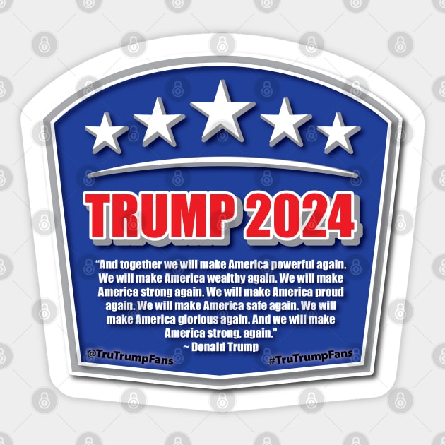 Trump 2024 Sticker by Rego's Graphic Design